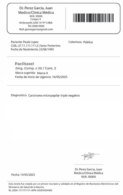 imagen de receta electronica